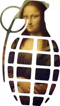 Mona Lisa Grenade Decal / Sticker