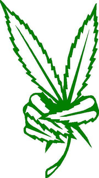 Marijuana Peace Decal / Sticker