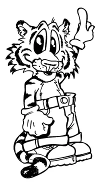 Tigers Mascot Decal / Sticker
