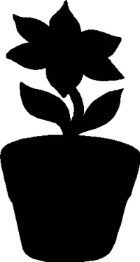 Flower Pot Decal / Sticker 01