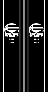 American Flag Punisher Truck Bed Stripes Decals / Stickers 03