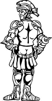 Knight in Shining Armour Mascot Decal / Sticker