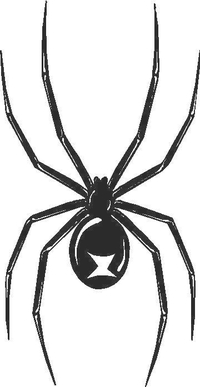 Black Widow Decal / Sticker 01