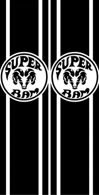Super Ram Truck Bed Stripes Decals / Stickers 08