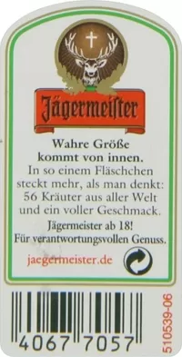 Jagermeister Label Decal / Sticker 11