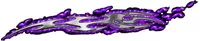 Purple True Fire Slash Tribal Decal / Sticker 5