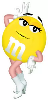 Yellow Female M&M Decal / Sticker 66