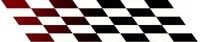 Burgundy Fades to Black Checkered Flag Decal / Sticker 114