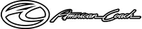 White with Black Outline American Coach RV Decal / Sticker 13