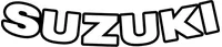 Curved Suzuki Lettering Decal / Sticker 10