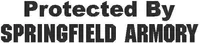 Protected By Springfield Armory Decal / Sticker 07