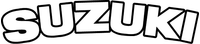Curved Suzuki Lettering Decal / Sticker 09