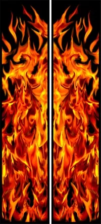 z 10 Inch Dual True Fire Racing Stripe Decal / Sticker 22