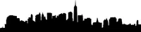 New York Skyline Silhouette Decal / Sticker 06