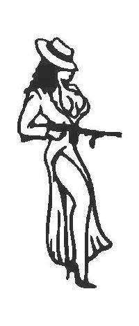 Sexy Girl with Gun Decal / Sticker