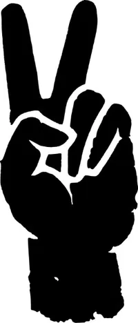 Peace Fingers Decal / Sticker 01