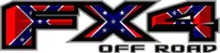 Z Confederate - Rebel Flag FX4 Off-Road Decal / Sticker 24