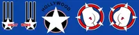 Top Gun Hollywood Helmet Decal / Sticker Set 01