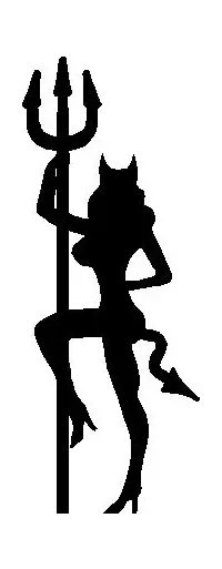 Devil Stripper Decal / Sticker