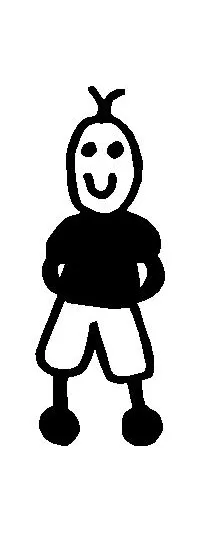 Shorts Boy Stick Figure Decal / Sticker 04