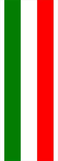 z 12 Inch Italian Flag Single Racing Stripe Decal / Sticker 02