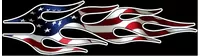 American Flag Flames Decal / Sticker