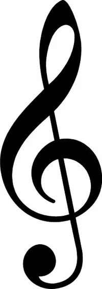 Treble Clef Decal / Sticker 01