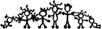 Entire Family Stick Figure Decal / Sticker