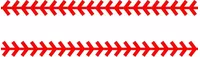 Baseball Stitches Decal / Sticker 3