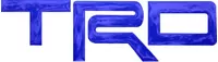 Simulated 3D Blue Chrome Toyota TRD Decal / Sticker 48