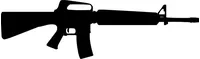 M-16 Gun Decal / Sticker