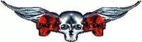 Red Winged Skulls Decal / Sticker J2
