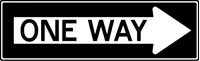 One Way Decal / Sticker 02