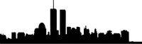 New York Skyline Silhouette Decal / Sticker 03