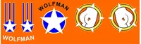 Top Gun Wolfman Helmet Decal / Sticker Set 01