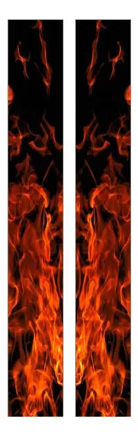 z 10 Inch Dual True Fire Racing Stripe Decal / Sticker