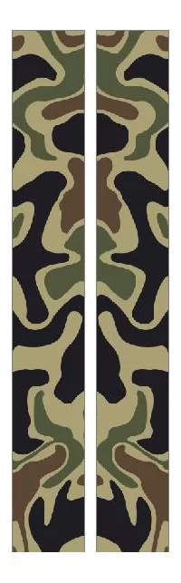 z 10 Inch Dual Traditional Camo Racing Stripe Decal / Sticker