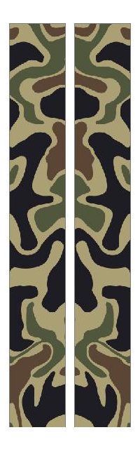 z 10 Inch Dual Traditional Camo Racing Stripe Decal / Sticker