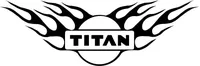 Flaming Nissan Titan Decal / Sticker 05