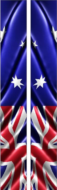 z 10 Inch Dual Australian Flag Racing Stripe Decal / Sticker