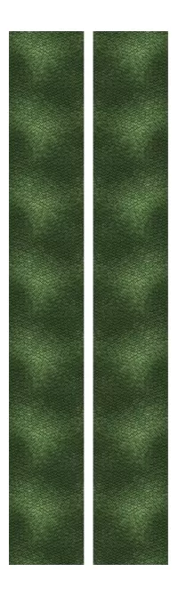 z 10 Inch Dual Racing Stripe Green Reptile Scales Decal / Sticker
