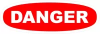 Danger Sign Decal / Sticker 01