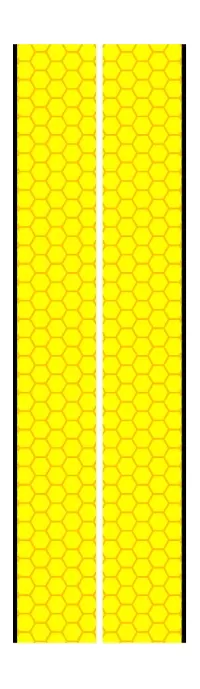 z 10 Inch Dual Racing Stripe Honeycomb Decal / Sticker 01