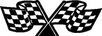 Crossed Checkered Flags Decal / Sticker 89