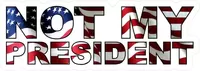 Not My President American Flag Decal / Sticker 03