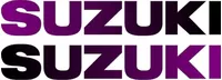 Black to Purple Fade Suzuki Pair Decals / Stickers