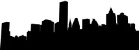 New York Skyline Silhouette Decal / Sticker 09