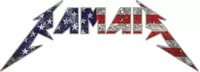 Metallica Style American Flag Ramair Decal / Sticker 04