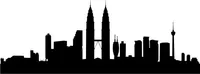 Kuala Lumpur Skyline Silhouette Decal / Sticker 01