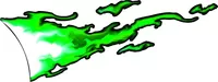 Green True Fire Decal / Sticker B01